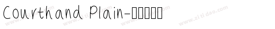Courthand Plain字体转换